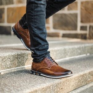 Gatsby Oxford Lisse All-Day Comfort Dress Shoe Brown Size 11 #2000